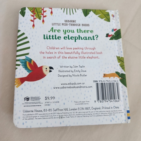 Usborne Little Peek-through Book | Are You There Little Elephant? - Picture 6 of 7